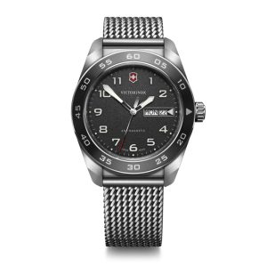 Swiss Army 42   - Svart m/ mesh stållenke