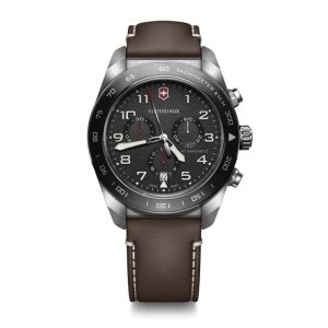 Swiss Army 42 Chrono  - Svart m/  skinnrem