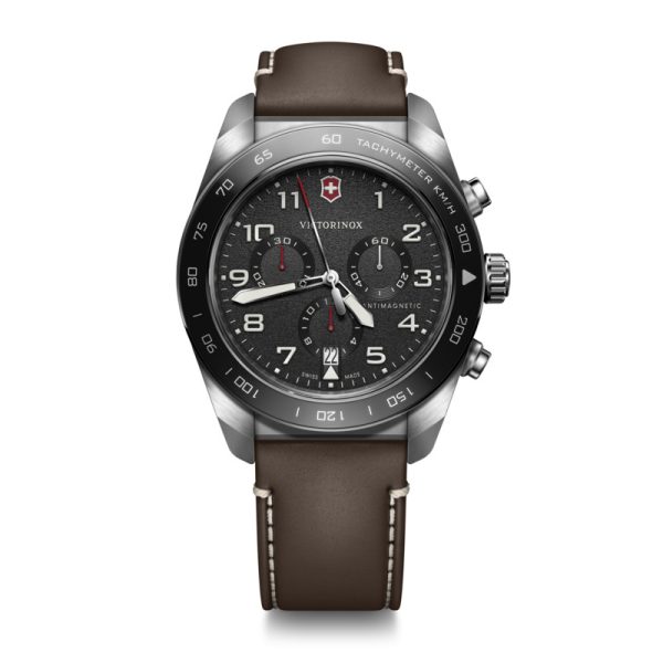 Swiss Army 42 Chrono  - Svart m/  skinnrem
