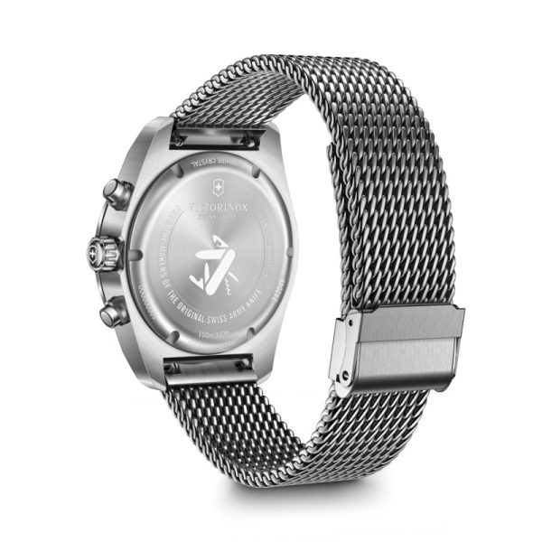 Swiss Army 42 Chrono  - Svart m/  mesh lenke - Bilde 5
