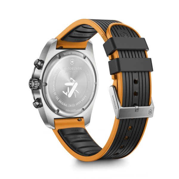 Swiss Army 42 Chrono  - Svart m/  orange gummirem - Bilde 4