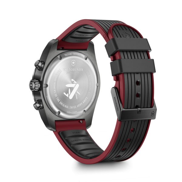 Swiss Army 42 PVD Chrono  - Svart m/  gummirem - Bilde 5