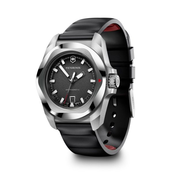 I.N.O.X. 41 Quartz svart skive m/ gummirem - Bilde 5