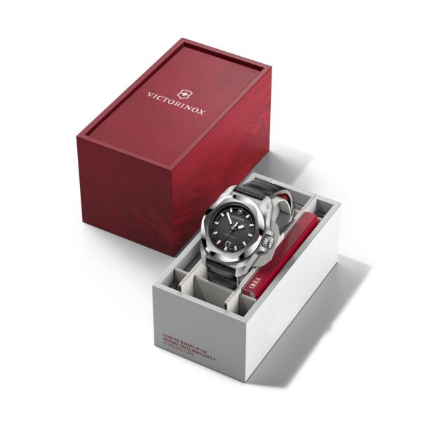 I.N.O.X. 41 Quartz svart skive m/ gummirem - Bilde 4