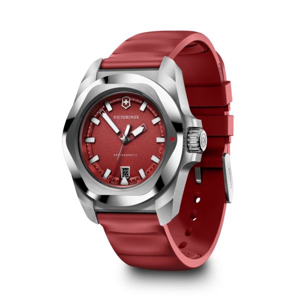 I.N.O.X. 41 Quartz rød skive m/ gummirem - Bilde 4