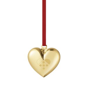 2025 Julehjerte forgylt