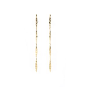 Golden gult gull lang ørepynt