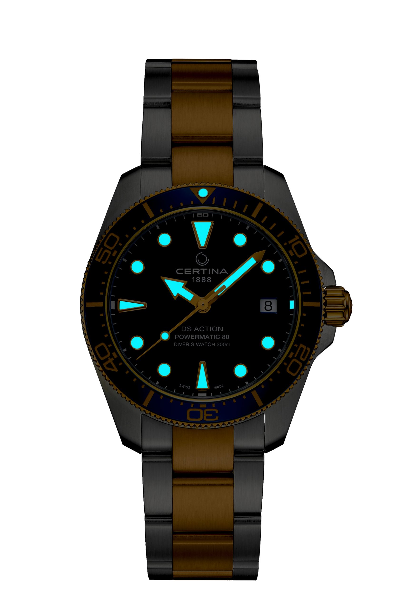 DS Action Diver 38mm Powermatic 80 - Biclour Blå - Bilde 3