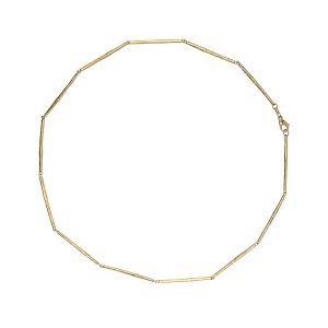 Forest stavkjede forgylt sølv 48cm