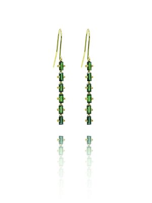 Luz øreheng m/ grønne Turmaliner