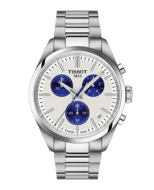 Tissot PR100 Chronograph hvit-blå