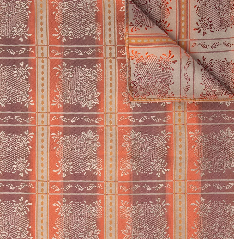 Maria Silkeskjerf 75x75cm - Orange/Brun - Bilde 2