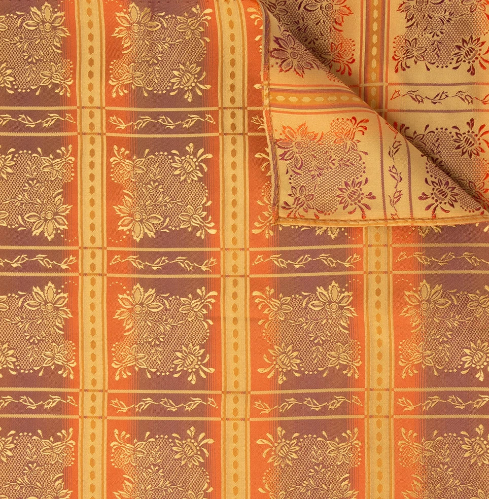 Maria silkeskjerf 75x75cm - Brun/Orange - Bilde 2