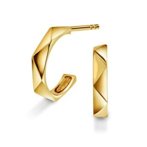 Fasett øredobber i gull