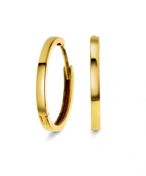 Øreringer i gull - Gult gull H:18,5 mm B:1,2 mm