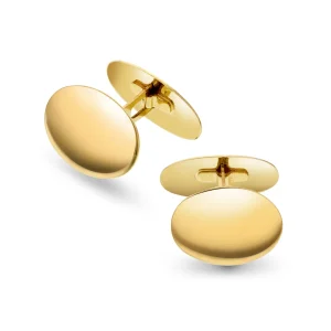 Mansjettknapper i gull oval