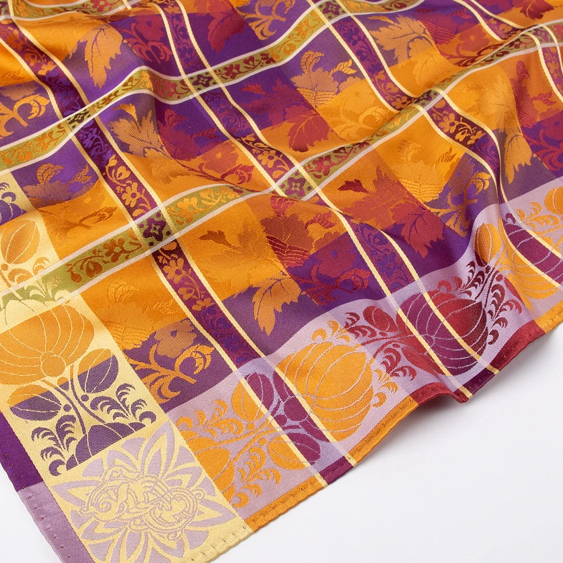 Mimmi silkeskjerf 70x70cm - Lys Blå/Grønt - Bilde 3