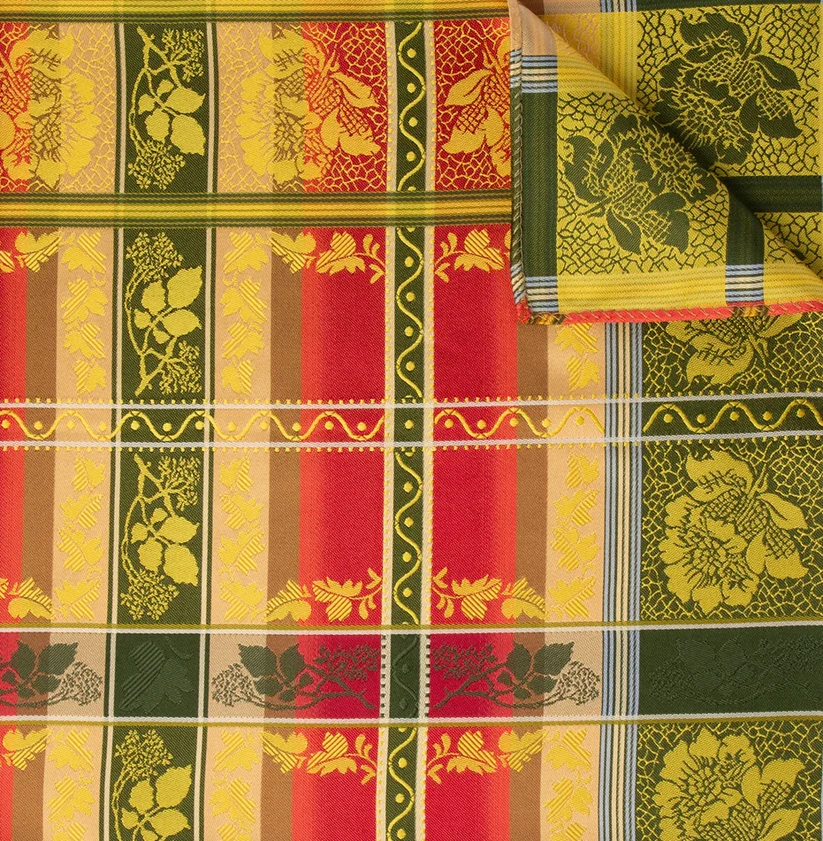 Eufemia silkeskjerf 70x70cm - Gul/Grønt - Bilde 2