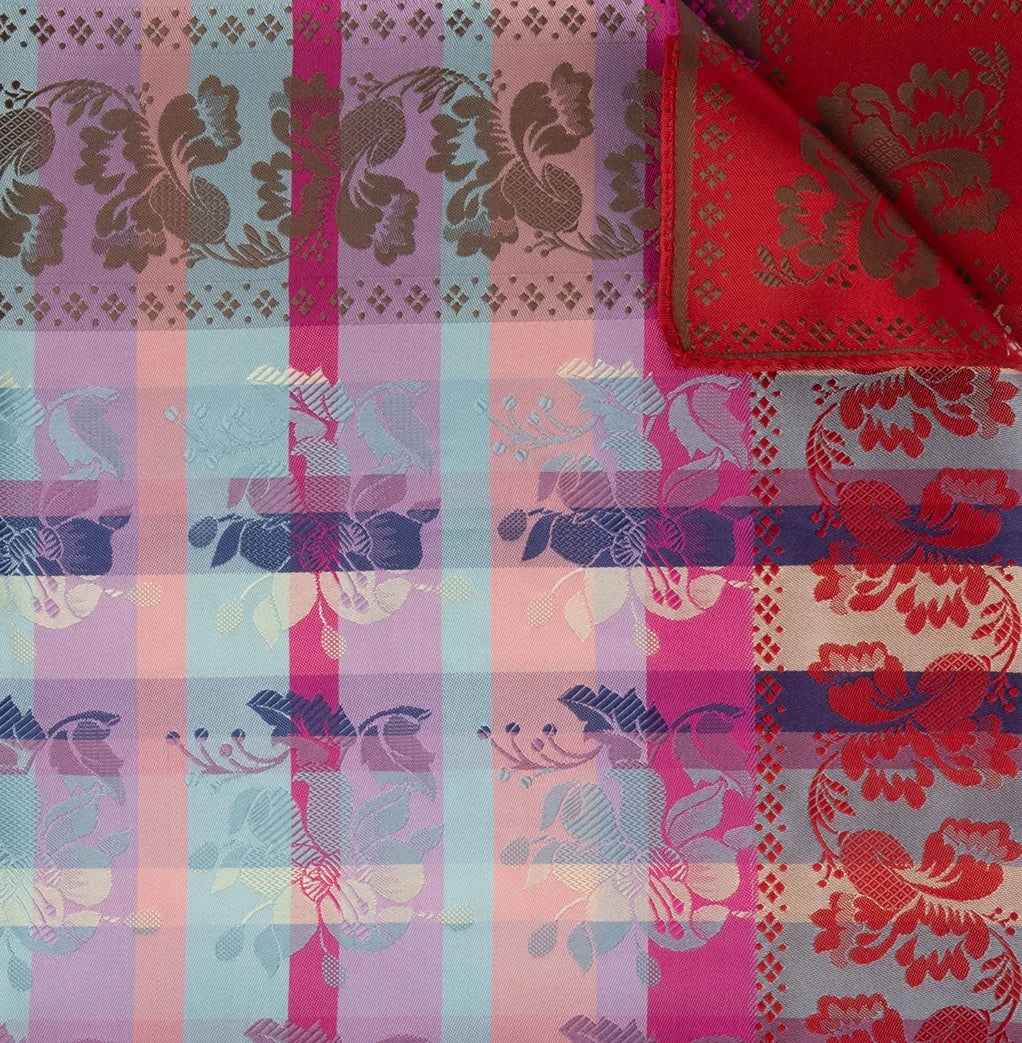 Gabriella Silkeskjerf 70x70cm - Lilla/Peach - Bilde 3