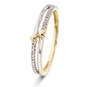 Ring i gull med diamanter 0,06 ct WP