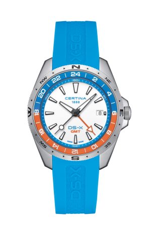 Certina DS-X GMT Blå/orange m/ Gummirem