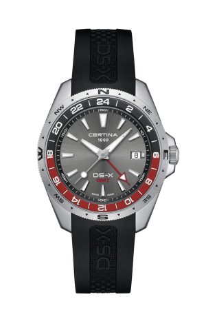 Certina DS-X GMT Grå m/ Gummirem