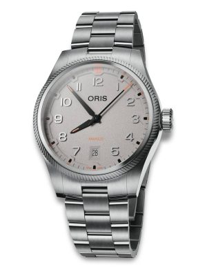 Big Crown Propilot Date Grå -Stållenke