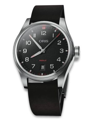 Big Crown Propilot Date Svart -Skinnrem