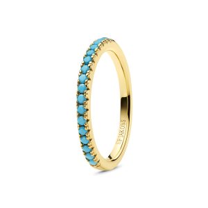 ELLERA RING forgylt m/ Turkis str 54