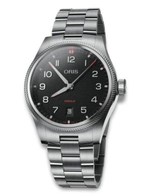 Big Crown Propilot Date Svart -Stållenke