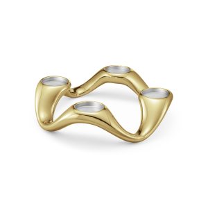 COBRA Rund lysestake forgylt