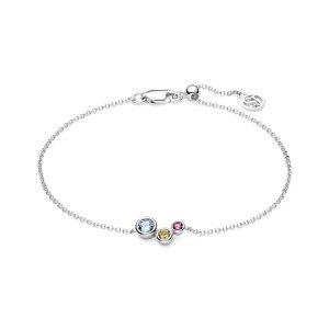 Sardinien Tre sølv armbånd m/ multicolour cz