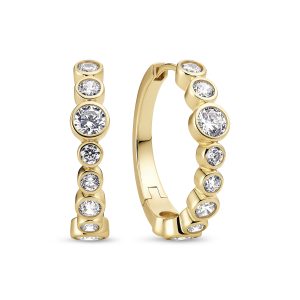 Sardinien Creolo forgylt sølv øreringer