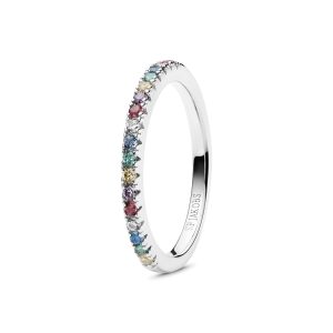 ELLERA RING sølv m/  multicolour cz