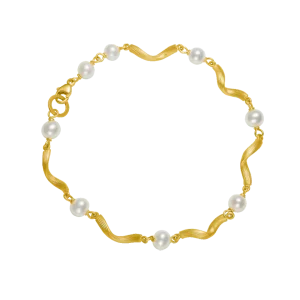 Vega Curl Armbånd m/ ferskvann perler