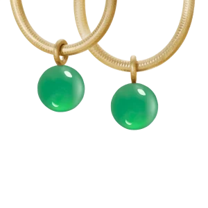 Globe anheng par til ørepynt gull m/ chrysopras