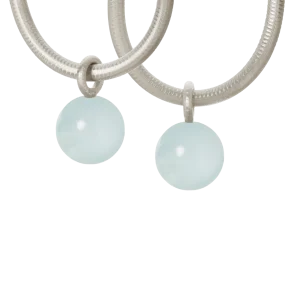 Globe par anheng sølv m/ aquamarin