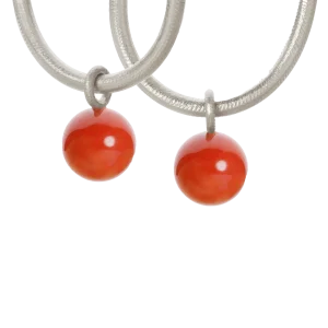 Globe par anheng sølv m/ korall