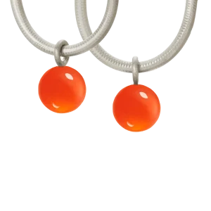 Globe anheng par til ørepynt sølv m/ carneol