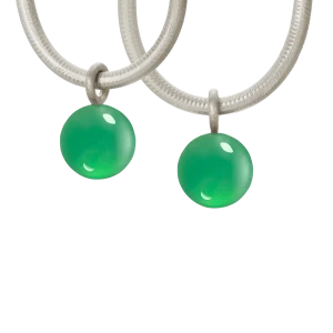 Globe anheng par til ørepynt sølv m/ chrysopras