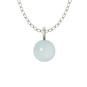 Globe Single anheng sølv m/ aquamarin