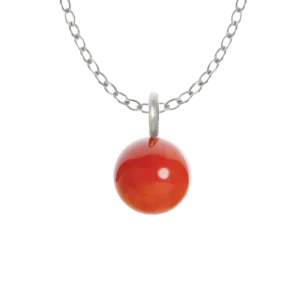 Globe Single anheng sølv m/ korall