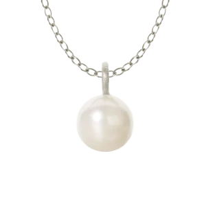 Globe Single anheng sølv m/ ferskvannsperle