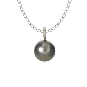 Globe Single anheng sølv m/ Tahitiperle