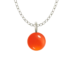 Globe Single anheng sølv m/ carneol