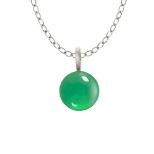 Globe Single anheng sølv m/ chrysopras