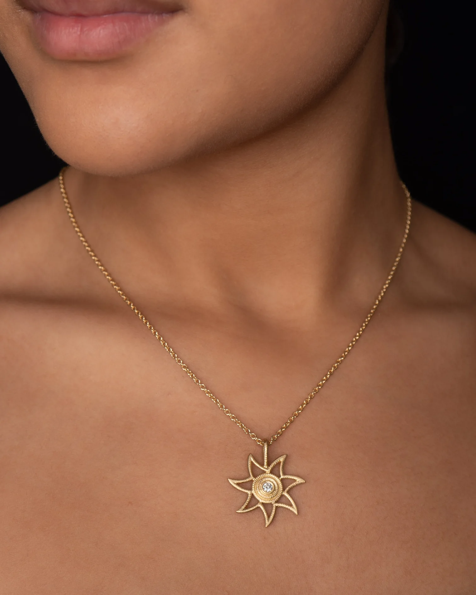 Sun anheng stor m/ diamant - Bilde 2