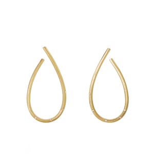 Kharisma øreringer gull store m/ diamanter