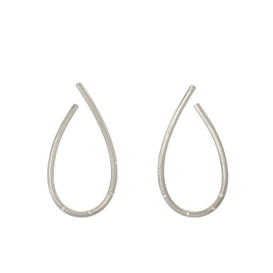 Kharisma øreringer sølv mellom m/ diamanter