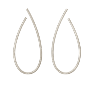 Kharisma øreringer sølv Mega m/ diamanter